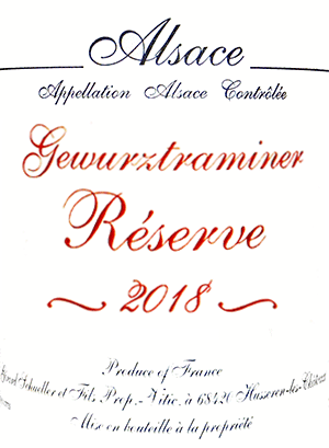 ジェラール・シュレール・エ・フィス・ゲヴュルツトラミネール・レゼルヴ 2018