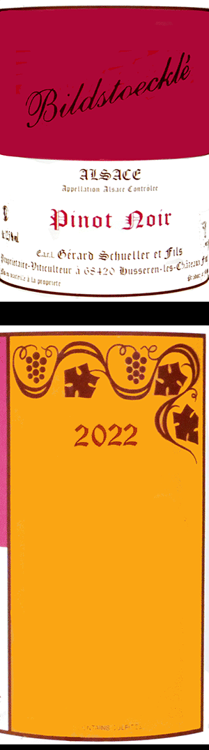 ジェラール・シュレール・エ・フィス・ヴァン・ダルザス・ピノ・ノアール・ビルドストックレ 2022