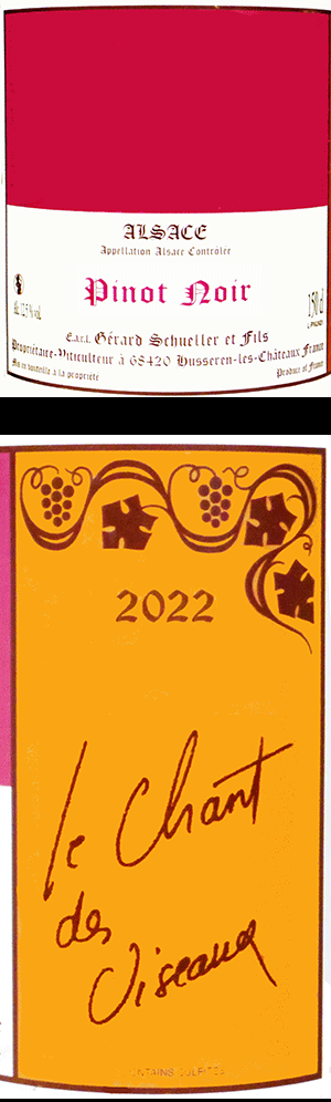 ジェラール・シュレール・エ・フィス・ヴァン・ダルザス・ピノ・ノワール・ル・シャン・デ・ゾワゾー 2022