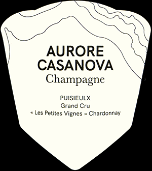 オーロール・カサノヴァ・シャンパーニュ・エクストラ・ブリュット・ピュイジュー・グラン・クリュ・レ・プティット・ヴィーニュ シャルドネ NV（2022）