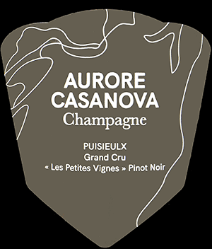 オーロール・カサノヴァ・シャンパーニュ・エクストラ・ブリュット・ピュイジュー・グラン・クリュ・レ・プティット・ヴィーニュ ピノ・ノワール NV（2022）