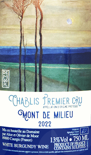 ドメーヌ・アリス・エ・オリヴィエ・ド・ムール・シャブリ・プルミエ・クリュモン・ド・ミリュー 2022