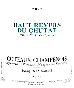 ジャック・ラセーニュ・コトー・シャンプノワ・ブラン 2022