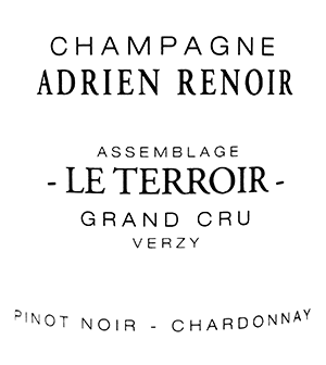 アドリアン・ルノワール・シャンパーニュ・エクストラ・ブリュット・ヴェルジー・グラン・クリュ・ル・テロワール NV（2022）