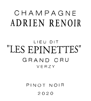 アドリアン・ルノワール・シャンパーニュ・ブリュト・ナチュール・リューディ・レ・ゼピノット・グラン・クリュ 2020