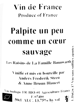 アンダース・フレデリック・スティーン・ヴァン・ド・フランス・ルージュ・パルピット・アン・プゥ・コンム・アン・クゥール・ソヴァージュ 2017 500ml