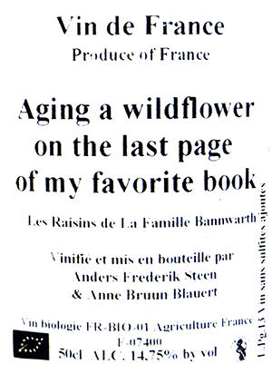 アンダース・フレデリック・スティーン・ヴァン・ド・フランス・ブラン・エイジング・ア・ワイルドフラワー・オン・ザ・ラスト・ページ・オブ・マイ・フェイヴァリット・ブック 2013 500ml