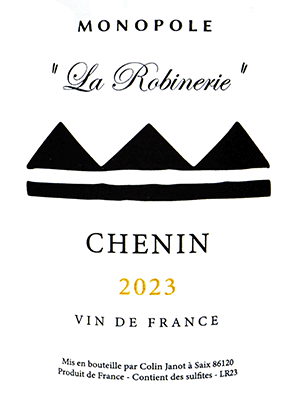 ドメーヌ・ド・ラ・ ロビヌリ・ヴェン・ド・フランス・ブラン・ラ・ロビヌリ・シュナン 2023