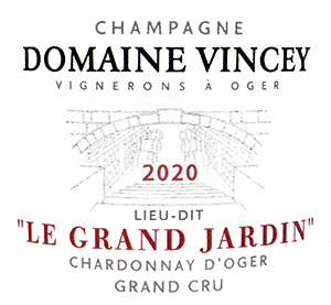 ドメーヌ・ヴァンシー・シャンパーニュ・ブリュット・ナチュール・シャルドネ・デ・メニル・シュール・オジェ・グラン・クリュ・キュヴェ・リューディ・ル・グラン・ジャルダン 2020
