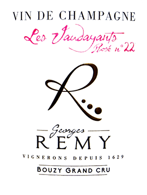 ドメーヌ・ジョルジュ・レミ・シャンパーニュ・ブジー・グラン・クリュ・レ・ヴォダヤン・ロゼ NV（2022）