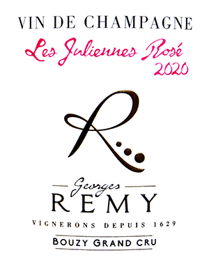 ドメーヌ・ジョルジュ・レミ・シャンパーニュ・ブジー・グラン・クリュ・レ・ジュリエンヌ・ロゼ NV（2020）